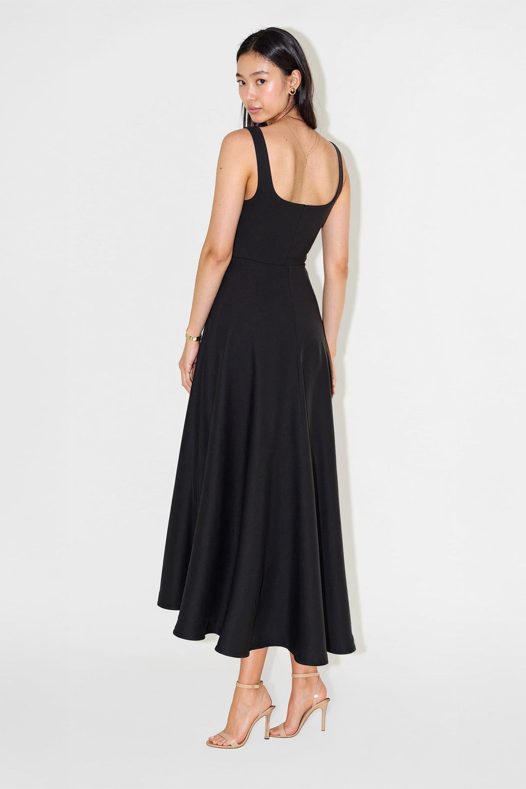 Zeline - Midi Dress with Square Neckline