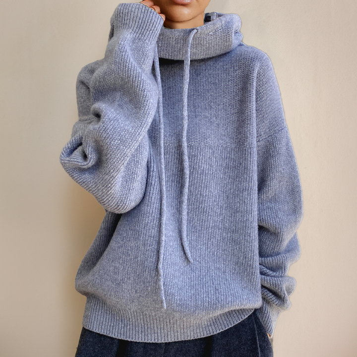 Lia - Elegant High Collar Sweater