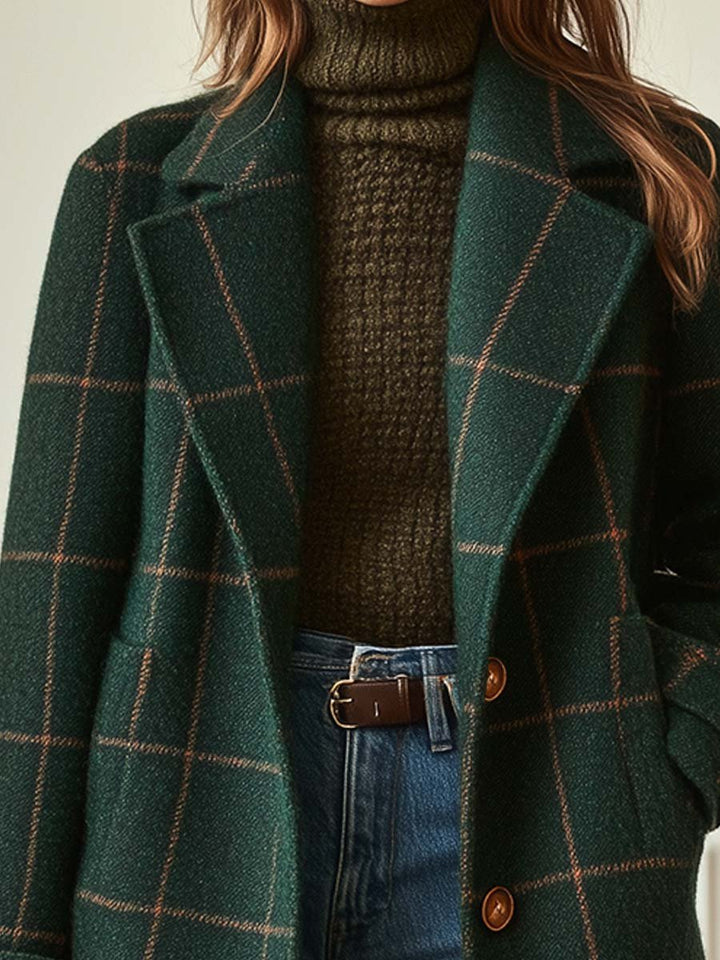 Blaire - Elegant Plaid Coat