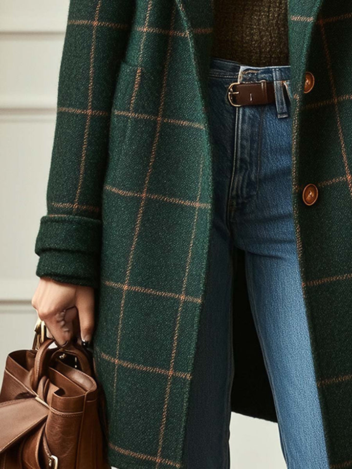 Blaire - Elegant Plaid Coat