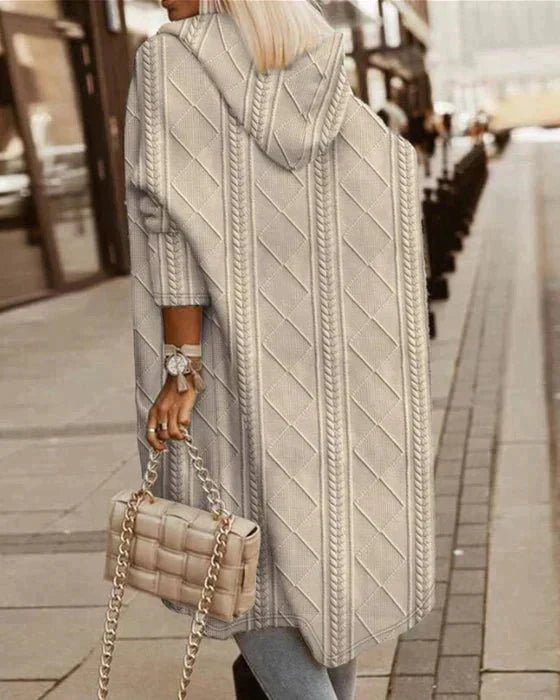 Aubrielle - Full-Length Hooded Cardigan