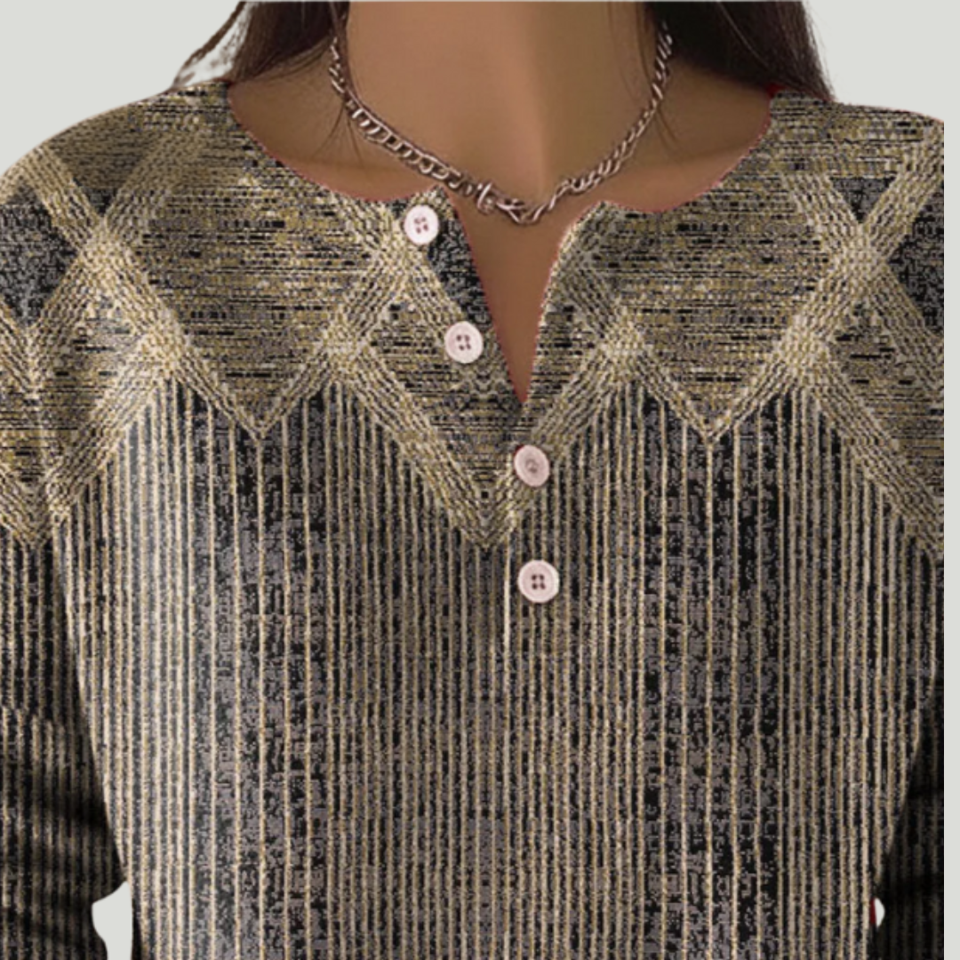 Jessa - Modern Retro Striped Long Sleeve