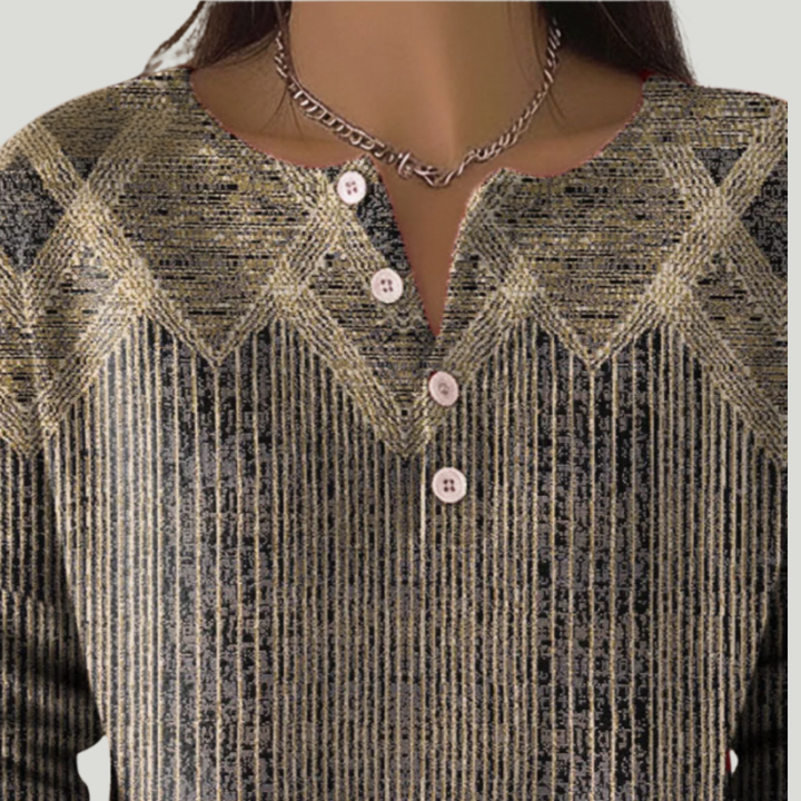 Jessa - Modern Retro Striped Long Sleeve