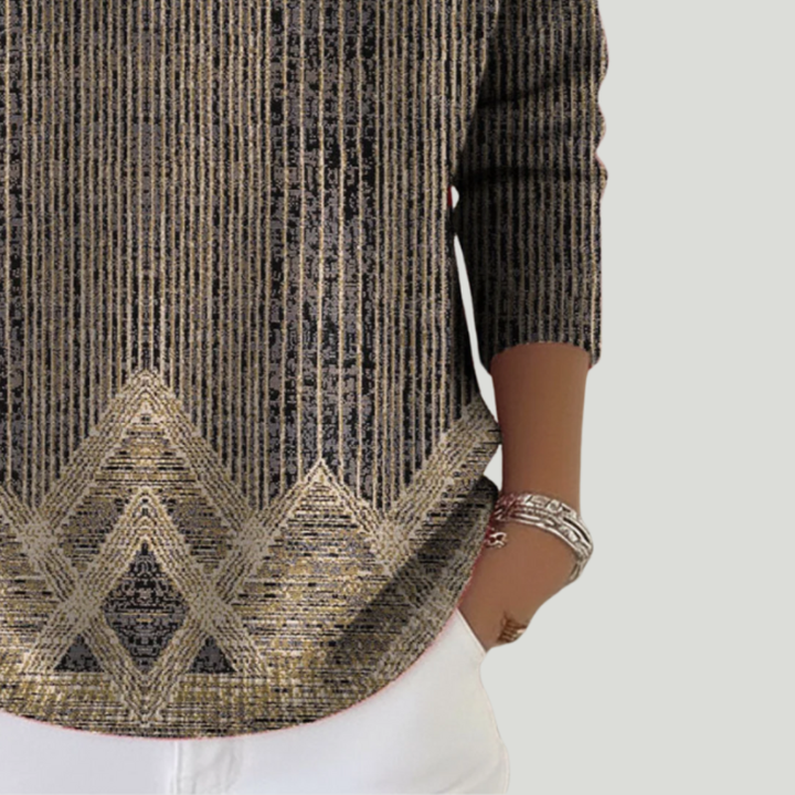 Jessa - Modern Retro Striped Long Sleeve