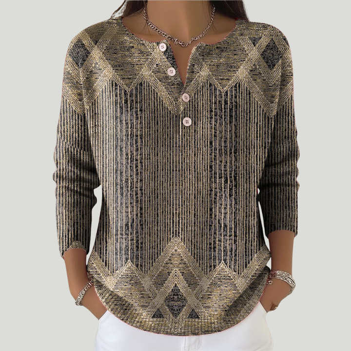 Jessa - Modern Retro Striped Long Sleeve