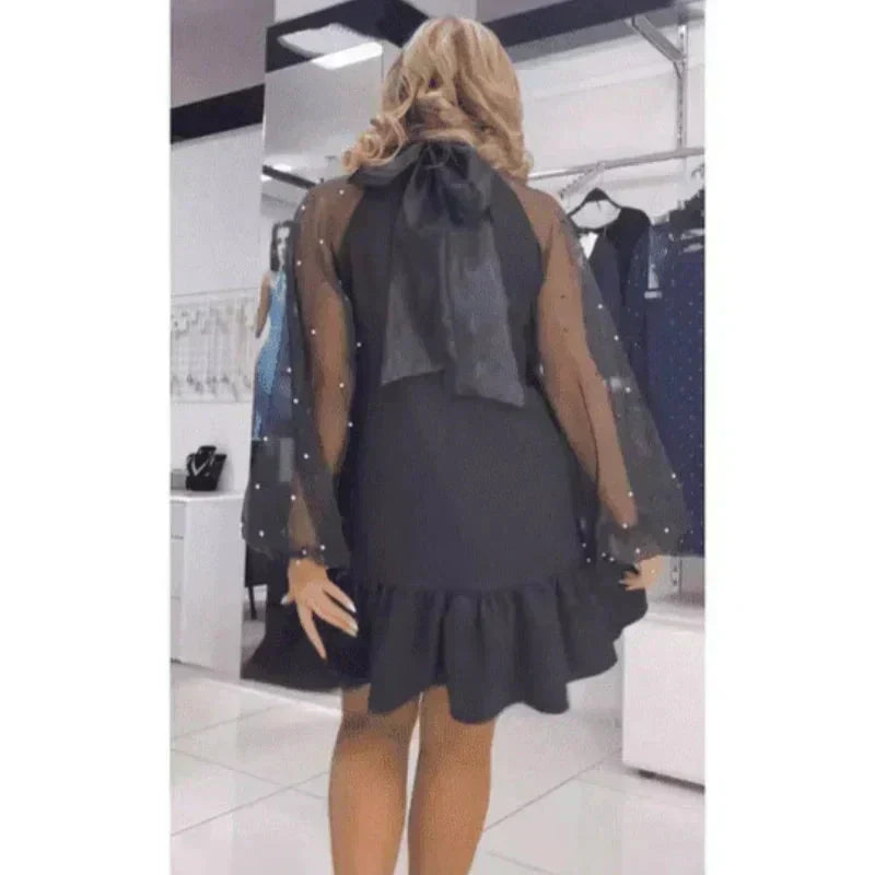 Regina - Lace Bodice Chiffon Midi Dress